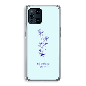 CaseCompany Bloom with grace: Oppo Find X3 Transparant Hoesje