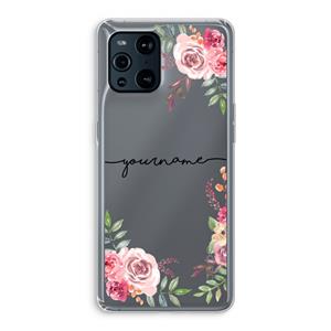 CaseCompany Rozen: Oppo Find X3 Transparant Hoesje