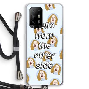 CaseCompany Hello: Oppo A95 5G Transparant Hoesje met koord