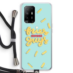 CaseCompany Always fries: Oppo A95 5G Transparant Hoesje met koord