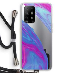 CaseCompany Zweverige regenboog: Oppo A95 5G Transparant Hoesje met koord