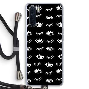 CaseCompany Eye pattern #3: Oppo A91 Transparant Hoesje met koord