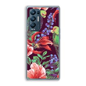 CaseCompany Papegaaien: Oppo Find X3 Neo Transparant Hoesje