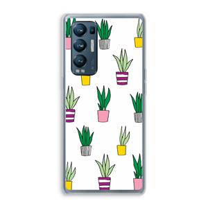 CaseCompany Sanseveria: Oppo Find X3 Neo Transparant Hoesje