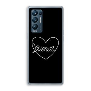 CaseCompany Friends heart black: Oppo Find X3 Neo Transparant Hoesje