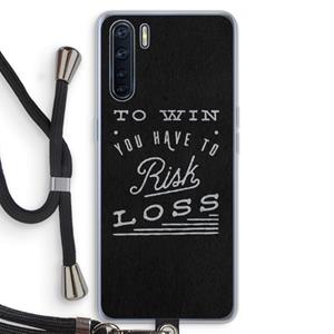 CaseCompany Risk loss: Oppo A91 Transparant Hoesje met koord