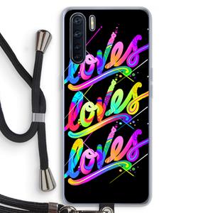 CaseCompany Loves: Oppo A91 Transparant Hoesje met koord