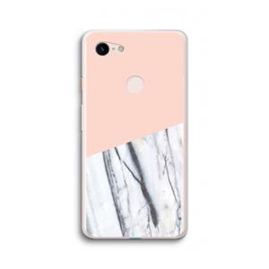 CaseCompany A touch of peach: Google Pixel 3 XL Transparant Hoesje