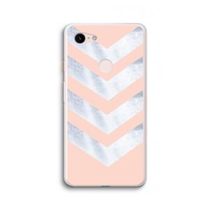 CaseCompany Marmeren pijlen: Google Pixel 3 XL Transparant Hoesje