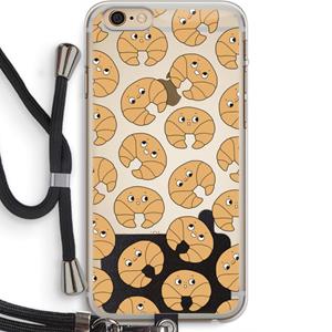 CaseCompany Croissant: iPhone 6 PLUS / 6S PLUS Transparant Hoesje met koord