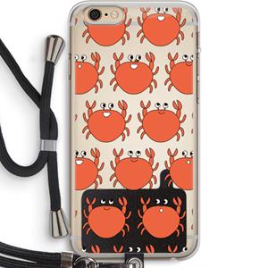 CaseCompany Krab: iPhone 6 PLUS / 6S PLUS Transparant Hoesje met koord