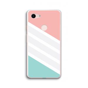 CaseCompany Strepen pastel: Google Pixel 3 XL Transparant Hoesje