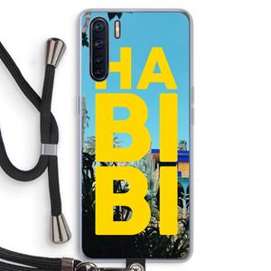 CaseCompany Habibi Majorelle : Oppo A91 Transparant Hoesje met koord