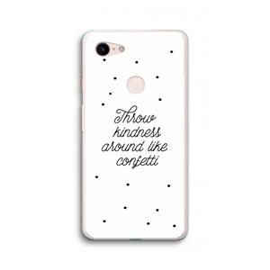 CaseCompany Confetti: Google Pixel 3 XL Transparant Hoesje