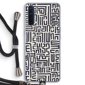 CaseCompany Moroccan Print: Oppo A91 Transparant Hoesje met koord