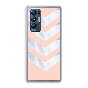 CaseCompany Marmeren pijlen: Oppo Find X3 Neo Transparant Hoesje
