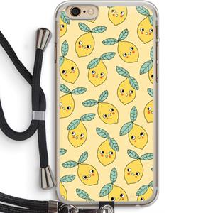 CaseCompany Citroenen: iPhone 6 PLUS / 6S PLUS Transparant Hoesje met koord