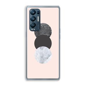 CaseCompany Marmeren cirkels: Oppo Find X3 Neo Transparant Hoesje
