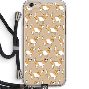 CaseCompany Doggy: iPhone 6 PLUS / 6S PLUS Transparant Hoesje met koord