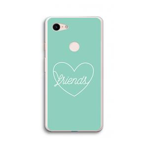 CaseCompany Friends heart pastel: Google Pixel 3 XL Transparant Hoesje