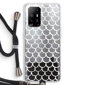 CaseCompany Dakpannetjes: Oppo A95 5G Transparant Hoesje met koord