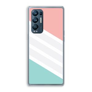 CaseCompany Strepen pastel: Oppo Find X3 Neo Transparant Hoesje