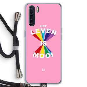 CaseCompany Het Leven Is Mooi: Oppo A91 Transparant Hoesje met koord