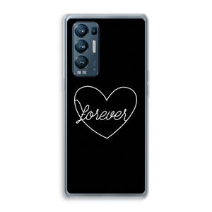 CaseCompany Forever heart black: Oppo Find X3 Neo Transparant Hoesje