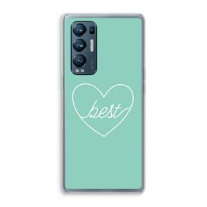 CaseCompany Best heart pastel: Oppo Find X3 Neo Transparant Hoesje