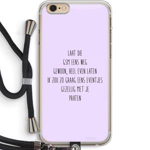 CaseCompany GSM: iPhone 6 PLUS / 6S PLUS Transparant Hoesje met koord