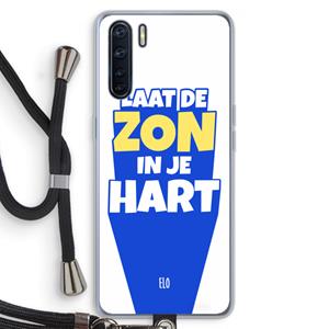 CaseCompany Laat de zon in je hart: Oppo A91 Transparant Hoesje met koord