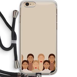 CaseCompany Girls girls girls: iPhone 6 PLUS / 6S PLUS Transparant Hoesje met koord