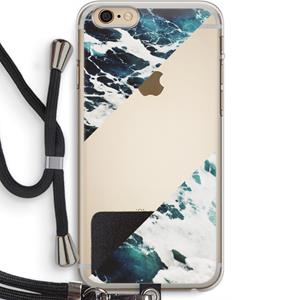 CaseCompany Golven: iPhone 6 PLUS / 6S PLUS Transparant Hoesje met koord