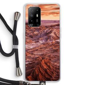 CaseCompany Mars: Oppo A95 5G Transparant Hoesje met koord