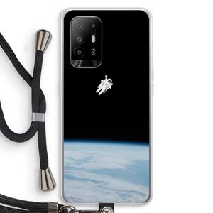 CaseCompany Alone in Space: Oppo A95 5G Transparant Hoesje met koord