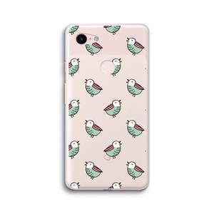 CaseCompany Vogeltjes: Google Pixel 3 XL Transparant Hoesje