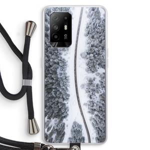 CaseCompany Snøfall: Oppo A95 5G Transparant Hoesje met koord