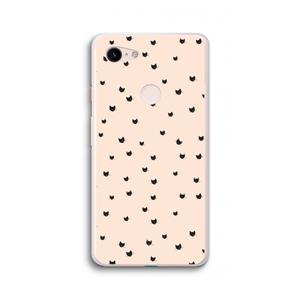 CaseCompany Kleine kattenkopjes: Google Pixel 3 XL Transparant Hoesje