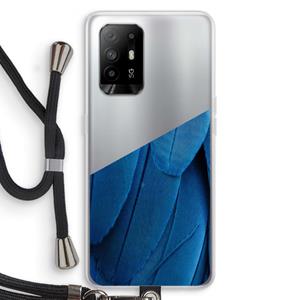 CaseCompany Pauw: Oppo A95 5G Transparant Hoesje met koord