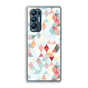 CaseCompany Gekleurde driehoekjes pastel: Oppo Find X3 Neo Transparant Hoesje