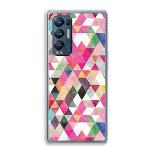 CaseCompany Gekleurde driehoekjes: Oppo Find X3 Neo Transparant Hoesje