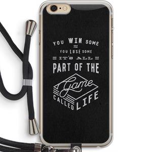 CaseCompany Life: iPhone 6 PLUS / 6S PLUS Transparant Hoesje met koord