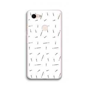 CaseCompany Hipster stripes: Google Pixel 3 XL Transparant Hoesje