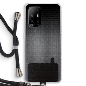 CaseCompany Musketon Halftone: Oppo A95 5G Transparant Hoesje met koord