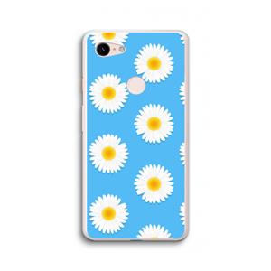 CaseCompany Margrietjes: Google Pixel 3 XL Transparant Hoesje