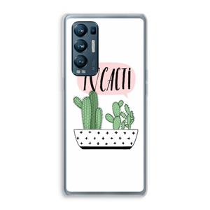 CaseCompany I love cacti: Oppo Find X3 Neo Transparant Hoesje