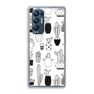 CaseCompany Cactusmotief: Oppo Find X3 Neo Transparant Hoesje