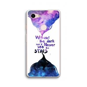 CaseCompany Stars quote: Google Pixel 3 XL Transparant Hoesje
