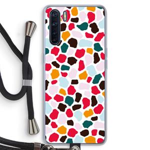 CaseCompany Colored Giraffe: Oppo A91 Transparant Hoesje met koord
