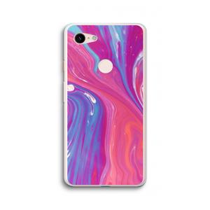 CaseCompany Paarse stroom: Google Pixel 3 XL Transparant Hoesje